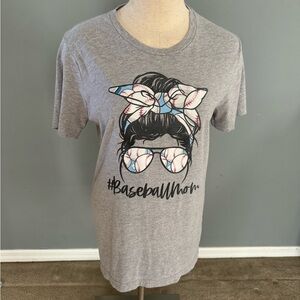 #baseballmom tee